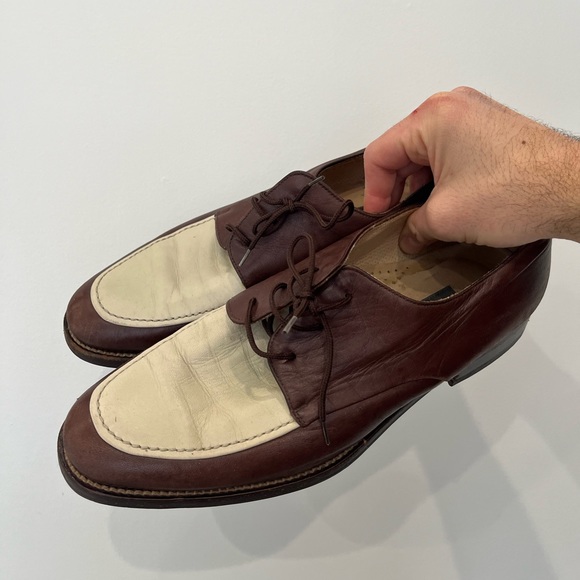 BALLY MEN italy LACE UP BROWN 11 bone - Picture 6 of 7